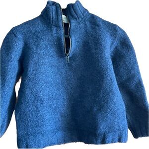 BERK Burlington Arcada, London kids navy Blue quarter Zip Sweater no size
